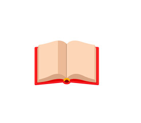Open book vector isolated icon. Emoji illustration. Book vector emoticon