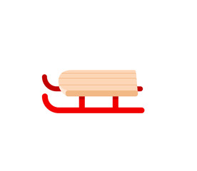 Sled vector isolated icon. Emoji illustration. Sled vector emoticon