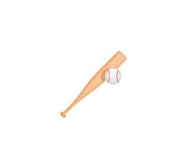 Baseball bat vector isolated icon. Emoji illustration. Baseball vector emoticon