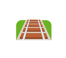 Railway vector isolated icon. Emoji illustration. Railway vector emoticon