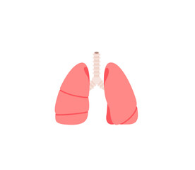 Lungs vector isolated icon. Emoji illustration. Lungs vector emoticon