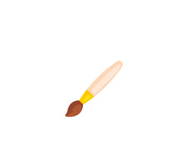 Paint brush vector isolated icon. Emoji illustration. Brush vector emoticon