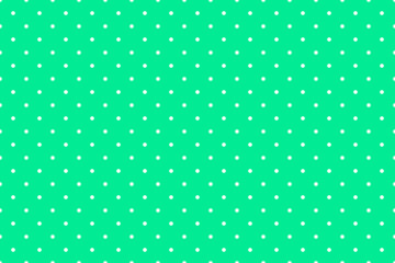 Seamless polkadot pattern with circles on green background. Vector