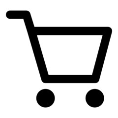 Shopping Cart Flat Icon Isolated On White Background