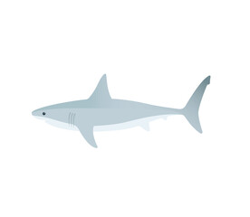 Shark vector isolated icon. Emoji illustration. Shark vector emoticon