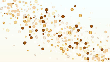 Golden Background with Confetti of Glitter Particles. Sparkle Lights Texture.