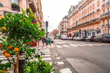 General street view from Paris, the French capital