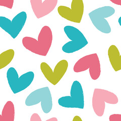 Seamless background with hearts.
