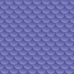 Purple fish scale pattern seamless background. Color trendy 2022 very peri. Design texture elements for fabric, tile, banner, card, cover, poster, backdrop, wall. Vector illustration.