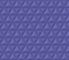 Nahtlose 3D-Dreieck-Form-Muster-Hintergrund. Farbtrend 2022 sehr peri. Entwerfen Sie Beschaffenheitselemente für Fahne, Schablone, Karte, Abdeckung, Plakat, Hintergrund, Fliese, Wand. Vektor-Illustration.
