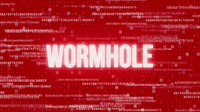 Wormhole DeFi attack, decentralized finance blockchain exploit hack loop animation with blur focus