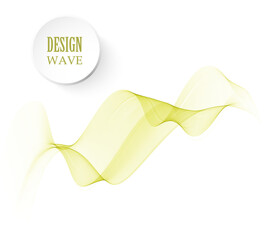 The yellow line in the waveform.Transparent vector,abstract background.