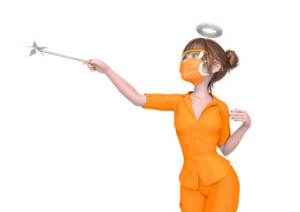 nurse girl is an angel or a fairy godmother