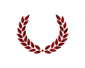 Wheat Grain Frame Red Glitter Icon Logo Symbol illustration