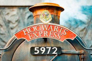 Obraz premium hogwarts train in harry potter world