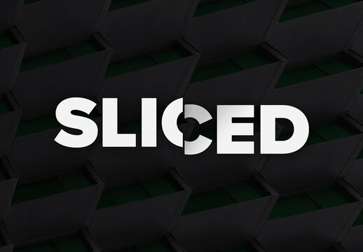 Sliced Text Effect Mockup