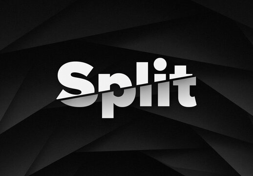 Split Text Effect Mockup