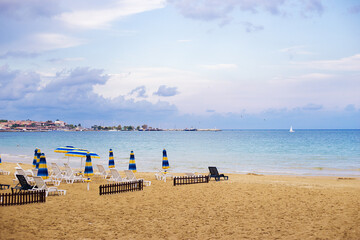 Beautiful sandy summer beaches of Bulgaria - Nessebar