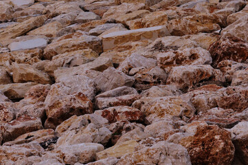 The site is paved with large stones. abstract background.
