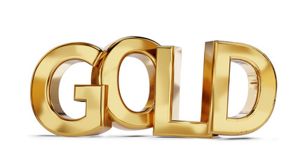Gold golden bold symbol 3d-illustration
