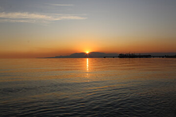 sunset over the sea