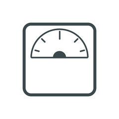 Weight icon vector on white background. Editable stroke