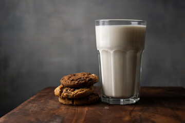 milk and chocolate chip cookies