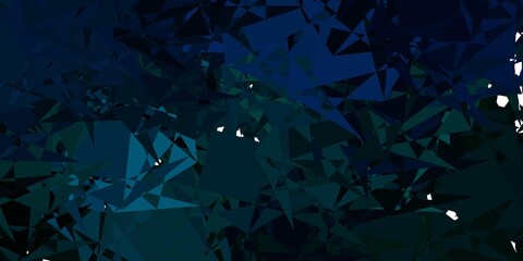 Dark Blue, Green vector pattern with polygonal shapes.