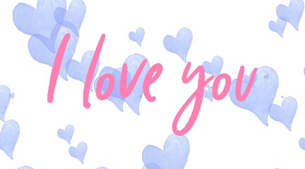 Valentine's day gift cart with i love you text. Love related items. Home decoration printable.