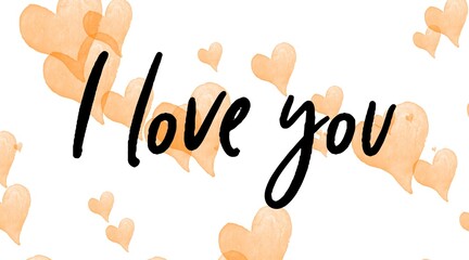 Valentine's day gift cart with i love you text. Love related items. Home decoration printable.