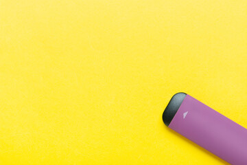 Electronic cigarettes on colored backgrounds