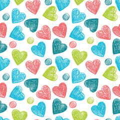 Hearts seamless background