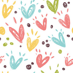 Hearts seamless background
