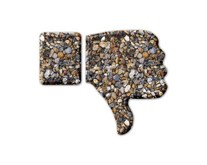 Dislike Thumbs down Stones Icon Logo Symbol illustration