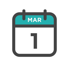 March 1 Calendar Day or Calender Date for Deadlines or Appointment