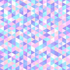Seamless triangle pattern. Abstract geometric wallpaper of the surface. Tiled background. Light colors. Print for polygraphy, posters, t-shirts and textiles. Mosaic texture. Doodle for design
