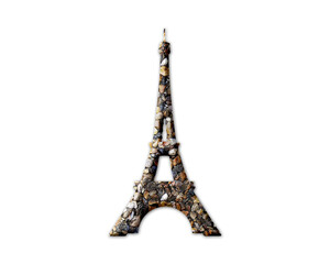 Fototapeta na wymiar Eiffel Tower Paris, France Stones Icon Logo Symbol illustration