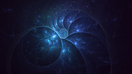 3D rendering abstract colorful fractal light background