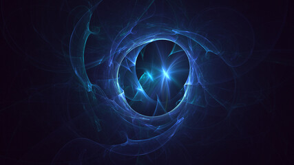 3D rendering abstract colorful fractal light background