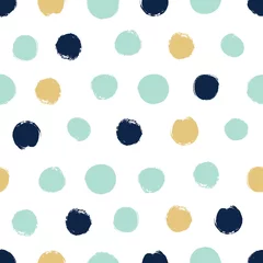 Fotobehang Pastel Eenvoudige polka dot achtergrond. Het patroon is getekend met een droge borstel.