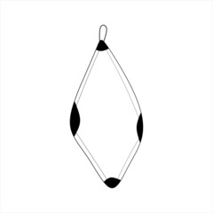 White kitchen towel isolated on white background