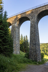 Fototapeta na wymiar Chmaroš viaduct in summer, Telgárt, Slovakia