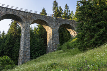 Chmaroš viaduct in summer, Telgárt, Slovakia