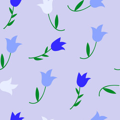 Blue tulips pattern