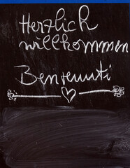 Fototapeta premium Begrüßungsschild