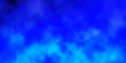 Light BLUE vector template with sky, clouds. Abstract colorful clouds on gradient illustration. Pattern for your booklets, leaflets.