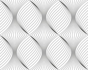 Image with psychedelic wavy lines. Optical art background. Vector seamless pattern 
with lines.