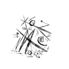 Fototapeta premium black and white illustration of a compass