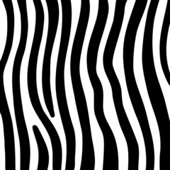 Vector illustration of seamless zebra pattern. black and white zebra fur pattern. Animal print background for fabric, textile, design, wild zebra print.
