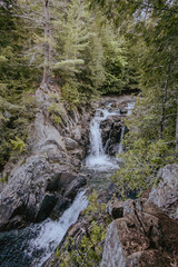 waterfall in the mountains